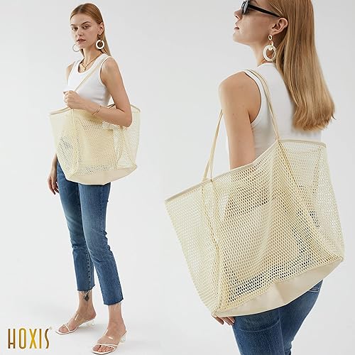 Mesh Beach Tote, Womens Shoulder Handbag, Beach Bag Mesh Beach Tote, Womens Shoulder Handbag, Beach Bag